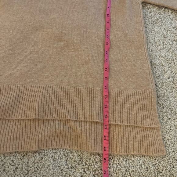 J. Crew Tan Merino Wool Alpaca Blend Cozy Longline Sweater XS - Picture 9 of 9